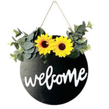 Welcome wood sigh Sunflower 12Ó diameters Sunflower