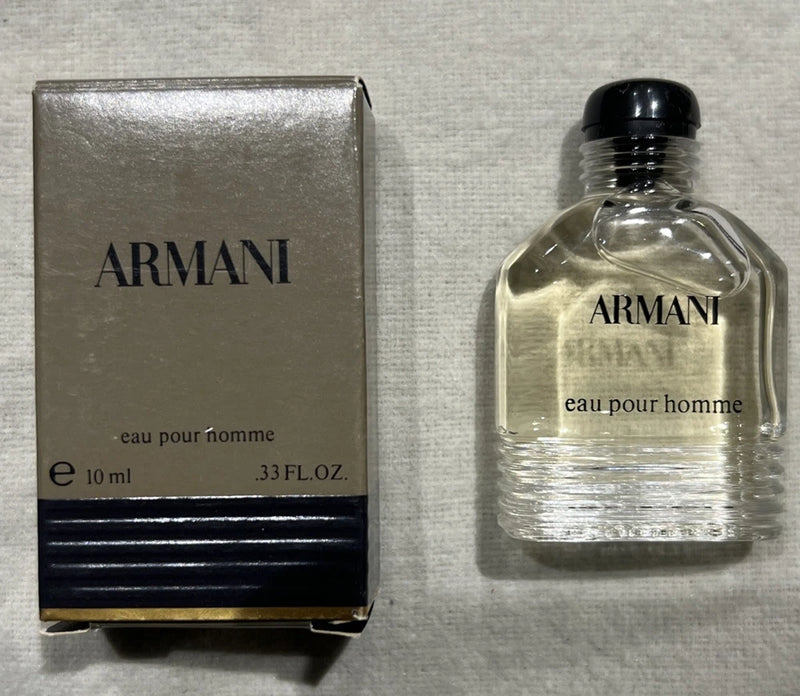 Vintage Armani Eau Pour Homme MenÕs Cologne Splash .33oz 10mL sample rare EDP