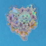 Purple & Blue Hydrangea Flower Transparent Sticker 2.18" x 1.78" (AM) Hydrangea