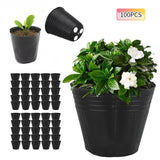 100/200 Plant Flower Pots Living Garden Nursery Seedlings Pot Container 6.5-9cm Garden Plants