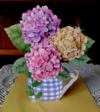 3D Pop Up Mother's Day or Any Occ. Card, Env., & Seal - Hydrangeas in Coffee Mug Hydrangea
