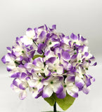 12  Hydrangea Bushes x  6 heads Bouquet Silk Artificial Flowers - 12 Inches High Hydrangea