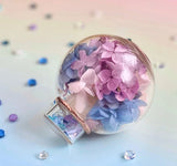 Mai GlassNique "Hydrangeas After the Rain" Kaleidoscope Preserved Flower Sphere Hydrangea
