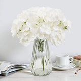 Artificial White Hydrangea Flowers Bulk, Realistic Silk Faux Hydrangea Real Touc Hydrangea