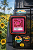 Sunflower Sun Flower 3d Pink  for Jeep JK/JKU/JL Rear Tail Light Cover NON-LED Sunflower