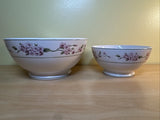 Martha Stewart Serving Bowls Footed Lavender Hydrangea Set of 2 Hydrangea