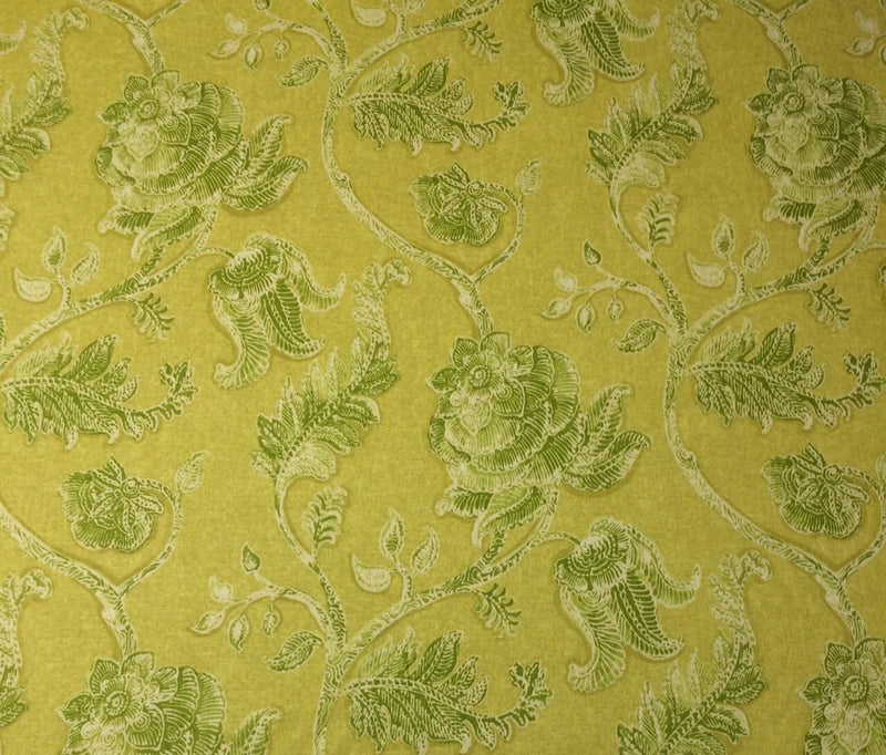 TOMMY BAHAMA LEILANI KEY LIME FLORAL VINE MULTIUSE LINEN FABRIC BY THE YARD 54"W Flowering Plants