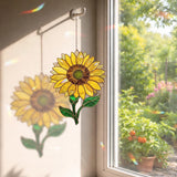 Sunflower Acrylic Suncatcher Ð Textured Floral Window Decor Gift Sunflower