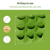 Hanging Grow Bags for Plants Fabric Growing Pouches Containers Wall Garden Plants