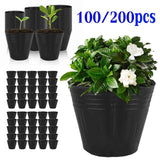 100/200X Plastic Plant Nursery Seed Starting Pots for Succulent Seedling Garden Garden Plants