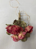 7 SILK SHADES OF PINK DRIED LOOK OPEN ROSES 1.50