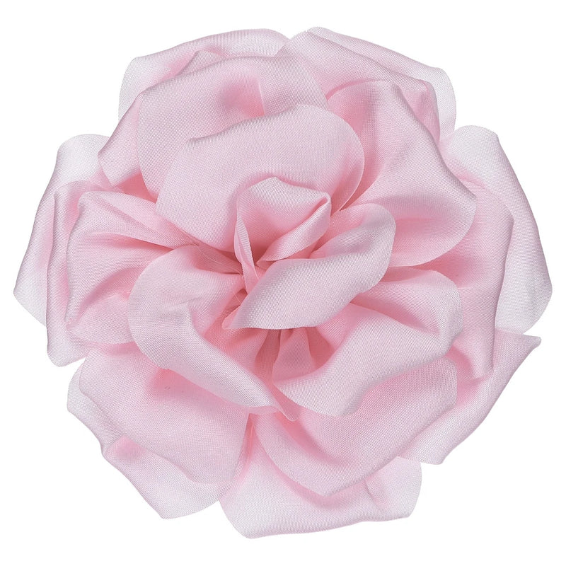 4" Silk Satin Flower Brooch Pin Large Peony Floral Lapel Pin Pink Peony