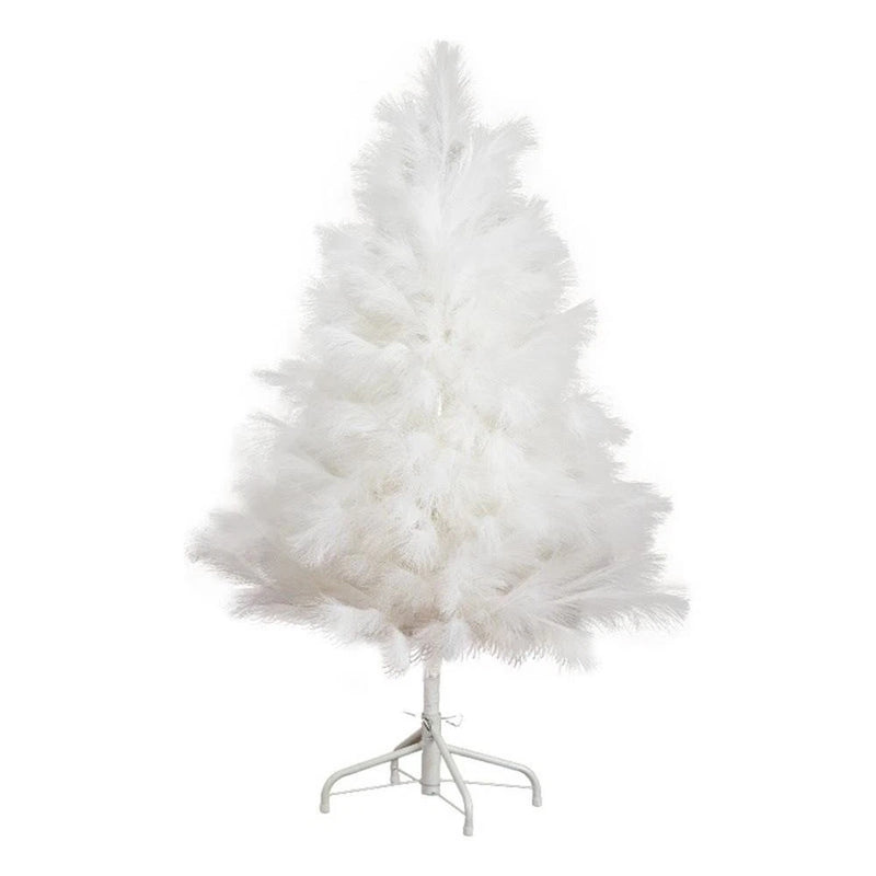 Nearly Natural 4ft Artificial White Pampas Grass Christmas Tree in White Pampas Grass