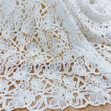 Lace Fabric Floral Venice Hollowed Embroidery Guipure Fabric DIY Dresses Clothes Flowering Plants