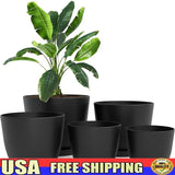 Indoor Plant Pots Set W/ Drainage System Multi Sizes Home Gardening Decor New Garden Plants