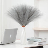 30Pcs 22" Grey Pampas Grass - Faux Pampas Grass Decor Pompas Floral Arrangement Pampas Grass