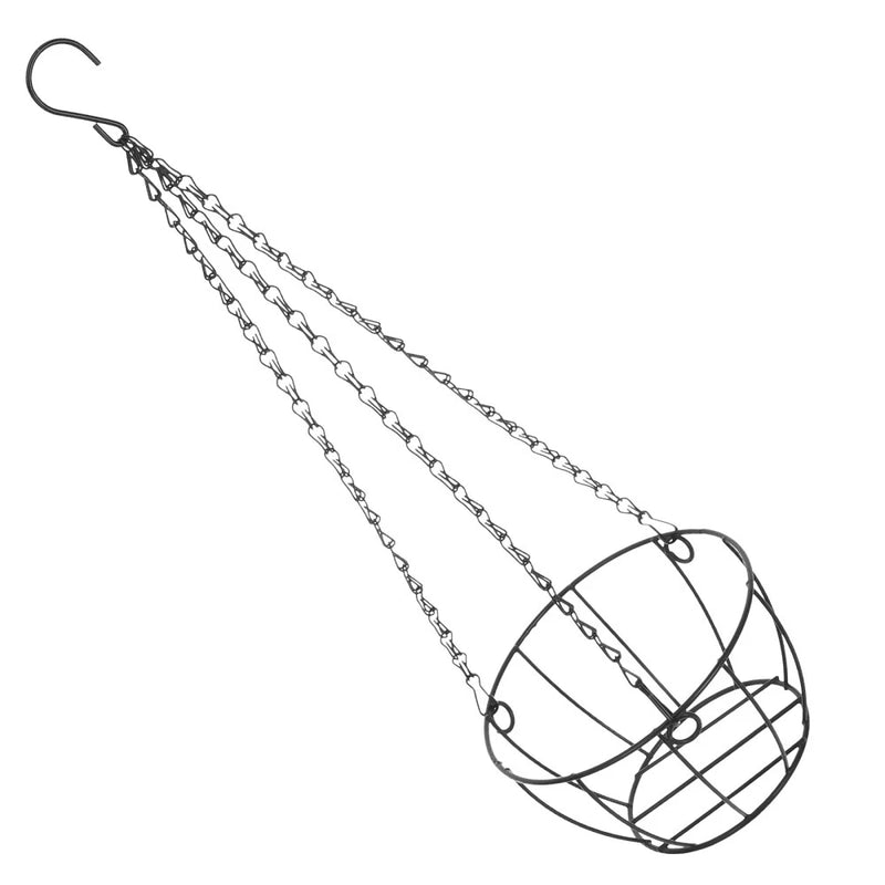 Hanging Planter Round Wire Flower Pot Holder for Outdoor Garden Decor Garden Plants