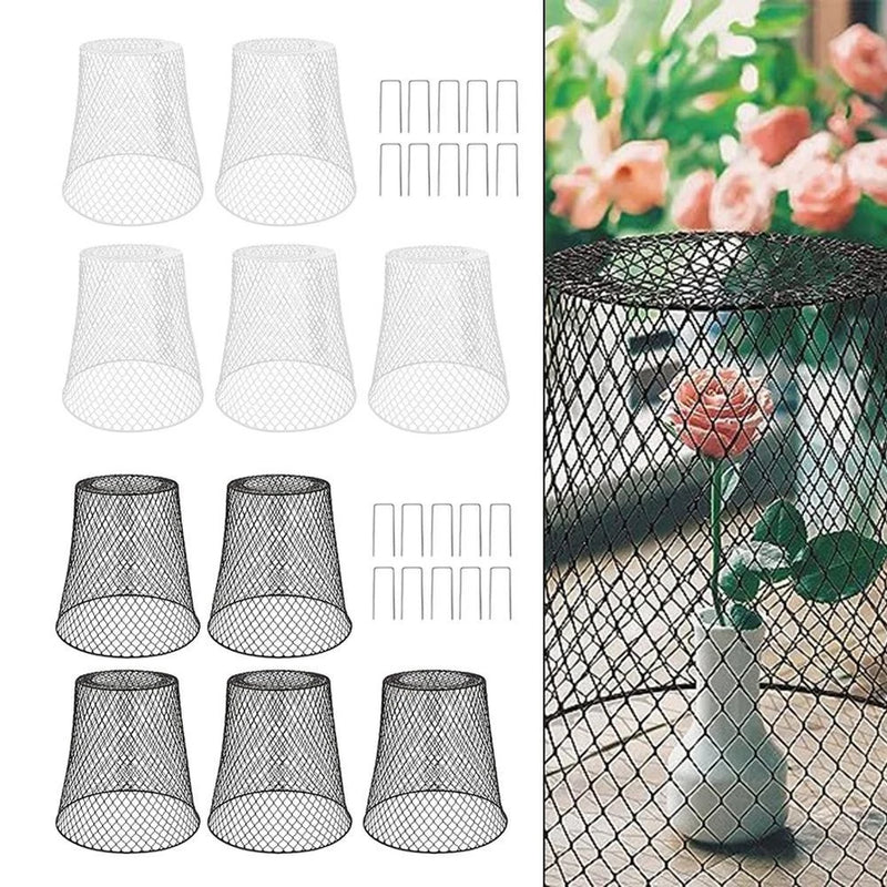 Wire Plant Covers 5PCS Garden Shelters with Ground Stakes and Mesh Design Garden Plants