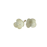 ALPACA TO HANA Hydrangea Flower Motif Pierced Earrings White Women USED Hydrangea