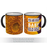 Gift Mug : Sunflower Gold Solid Flower Floral Yellow Decor Quote Sunflower