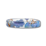 Blue Hydrangea Resin Ring, Thin Band with Real Petals, Christmas Gift Hydrangea