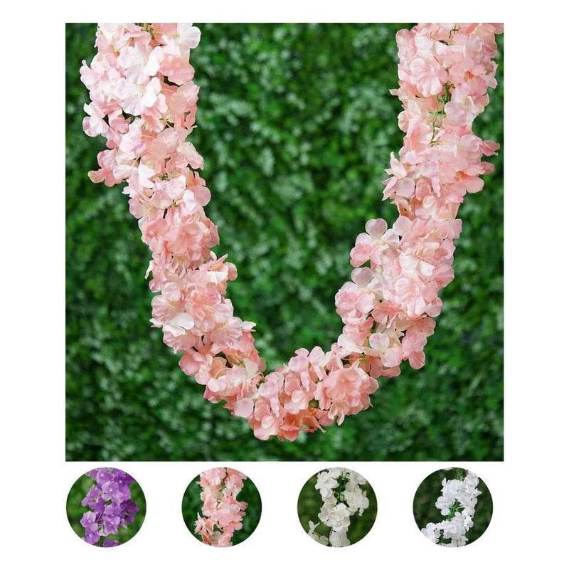 7 ft long 3D Chain Silk Hydrangea Wedding Party Garlands Flowers Decorations Hydrangea
