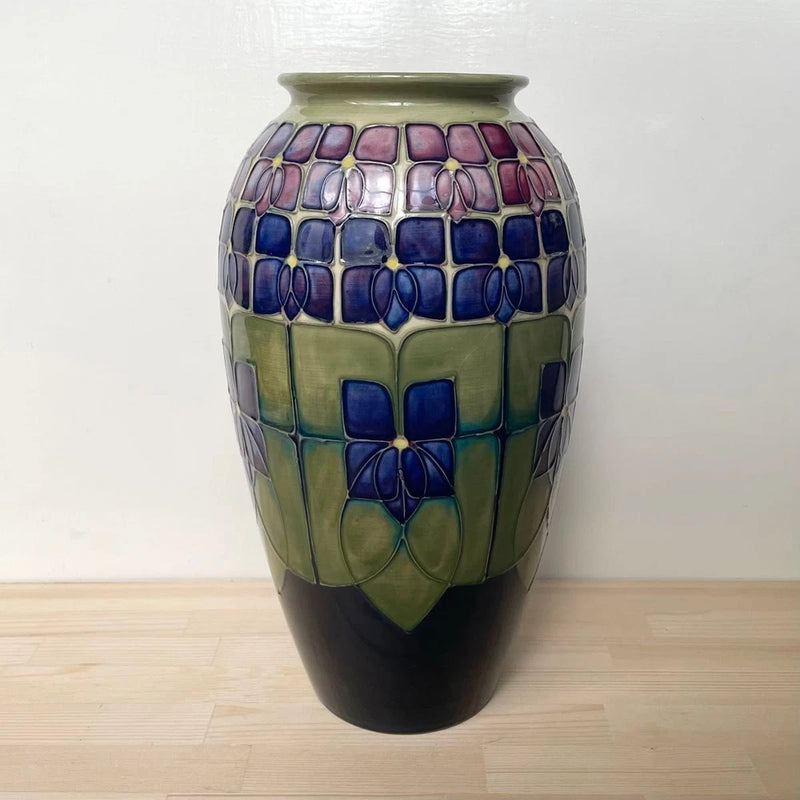 Moorcroft Flower Vase Art Nouveau Pottery Arts and Crafts Vintage Collectible Hydrangea