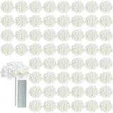 65Pcs Ivory Hydrangea Artificial Flowers With Stems Wedding Party Home Decor Hydrangea