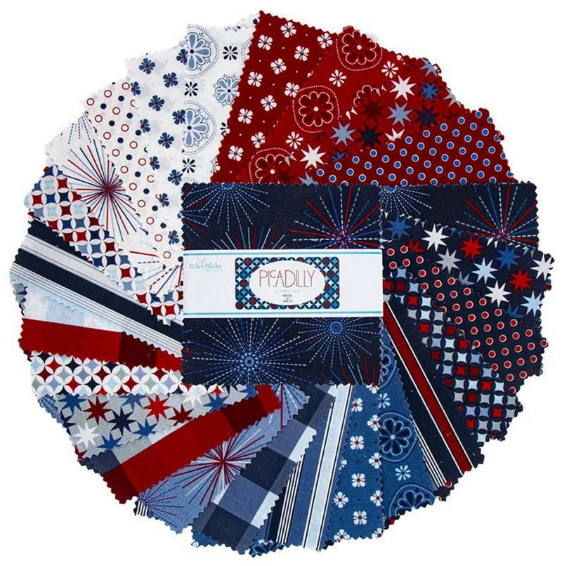 Picadilly Riley Blake 5" Stacker 100% Cotton Precut Squares Flowering Plants