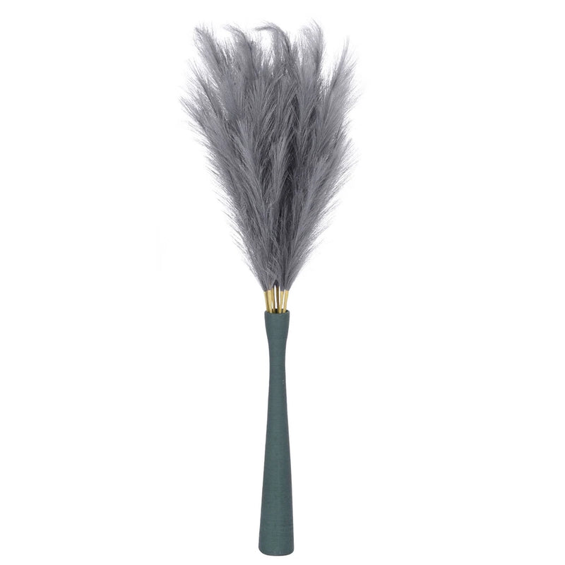 8PCS Faux Pampas Grass Decor Tall, 45"/114cm Artificial Fluffy Grass Stems, Grey Pampas Grass