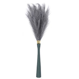 8PCS Faux Pampas Grass Decor Tall, 45"/114cm Artificial Fluffy Grass Stems, Grey Pampas Grass