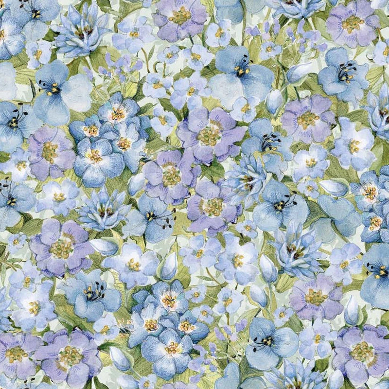 SWEET As CAN BEE ~ By Susan Winget ~Blue and Purple Flowers Hydrangea Coneflower Hydrangea