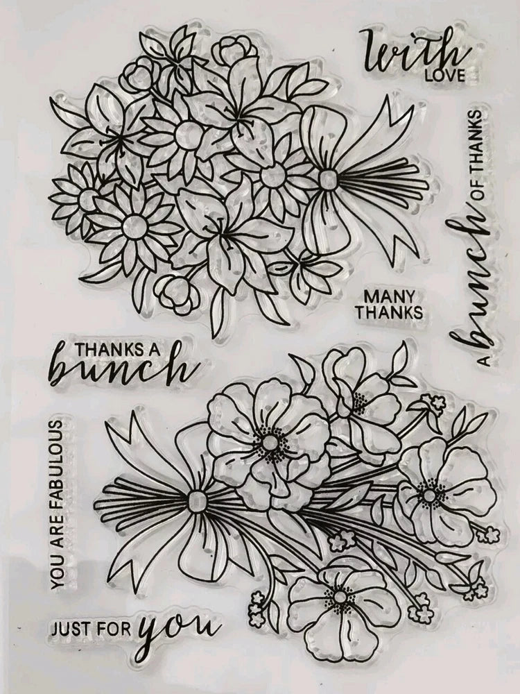 Flower Bouquet Clear Stamp Set Bouquet