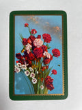 Carnation Petunia Flowers Butterfly Bee Vintage Rare Artwork 1 Playing Swap Card Carnation