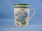 Portmeirion Botanic Garden Coffee Mug + Coaster/Lid Set Hydrangea, New condition Hydrangea