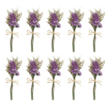 10 Pcs Mini Forget-me-not Dried Flower Bouquet Baby's Breath Boho Dark Purple Dried Flower