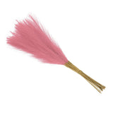 Faux Pampas Grass Fake Pampas Grass Decor, 21"/55cm / Rose / 15 Pcs Pampas Grass