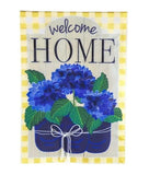Welcome Home Hydrangeas House Applique Flag 28 x 44 Hydrangea
