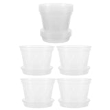 9 Pcs Plastic Orchid Pots Clear Nursery for Plants Gardening Planter Garden Plants