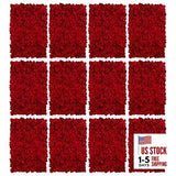 Flower Wall Panel Backdrop - Pcs 24 x 16 Inch Artificial Hydrangea 12 Red Hydrangea