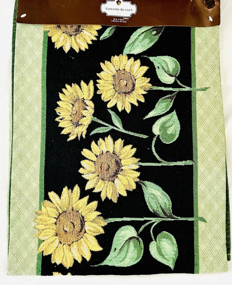 New Sunflower Tapestry Table Runner Floral 70ÓX 13ÓUnbranded Nice Sunflower