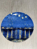Vincent Van Gogh Decorative Plate Starry Rhone - Van Gogh Experience Collect NIB Sunflower