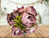 20" Artificial Silk Peony Flowers Bouquets for Wedding Party Office Home Decor Peony