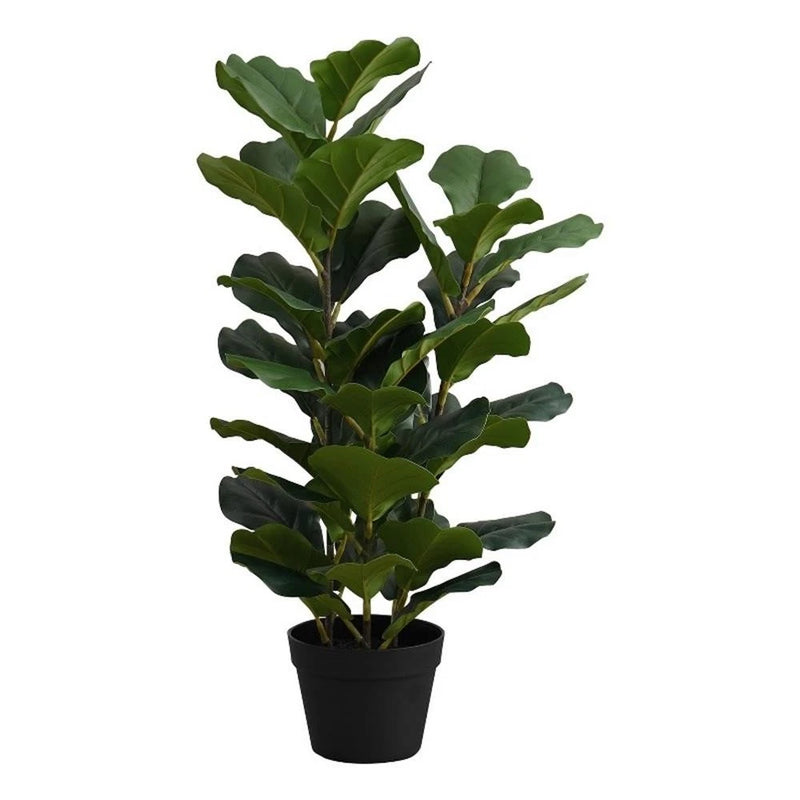 Artificial Plant - 32" Tall - Indoor - Floor - Potted - Green Leaves Green Plant