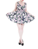 Hearts & Roses Carnation Flower Dress Navy Size 12 Carnation