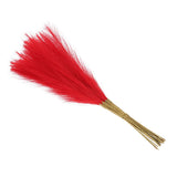 Faux Pampas Grass Fake Pampas Grass Decor, 21"/55cm / Red / 15 Pcs Pampas Grass
