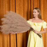 Pampas Grass Decor Tall, 43"/110cm Faux Pampas Grass 6 Stems Large Pompass Gr... Pampas Grass