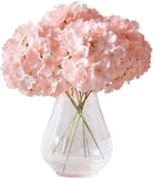 Artificial Hydrangea Flowers Blush Heads 10 Fake Hydrangea Silk Flowers Hydrangea
