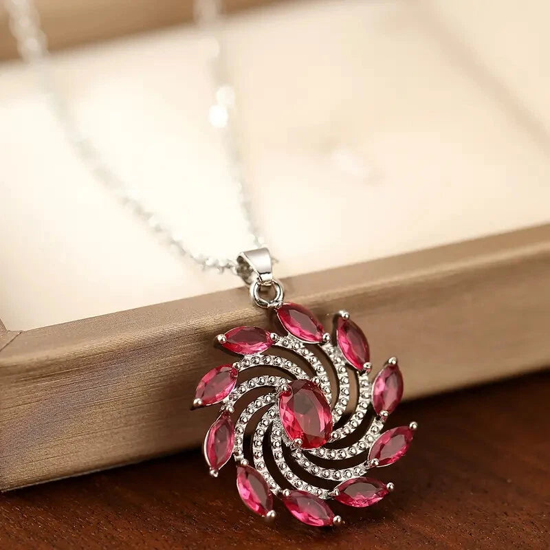 Vintage Style Sunflower Pendant Necklace Sunflower