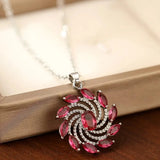 Vintage Style Sunflower Pendant Necklace Sunflower